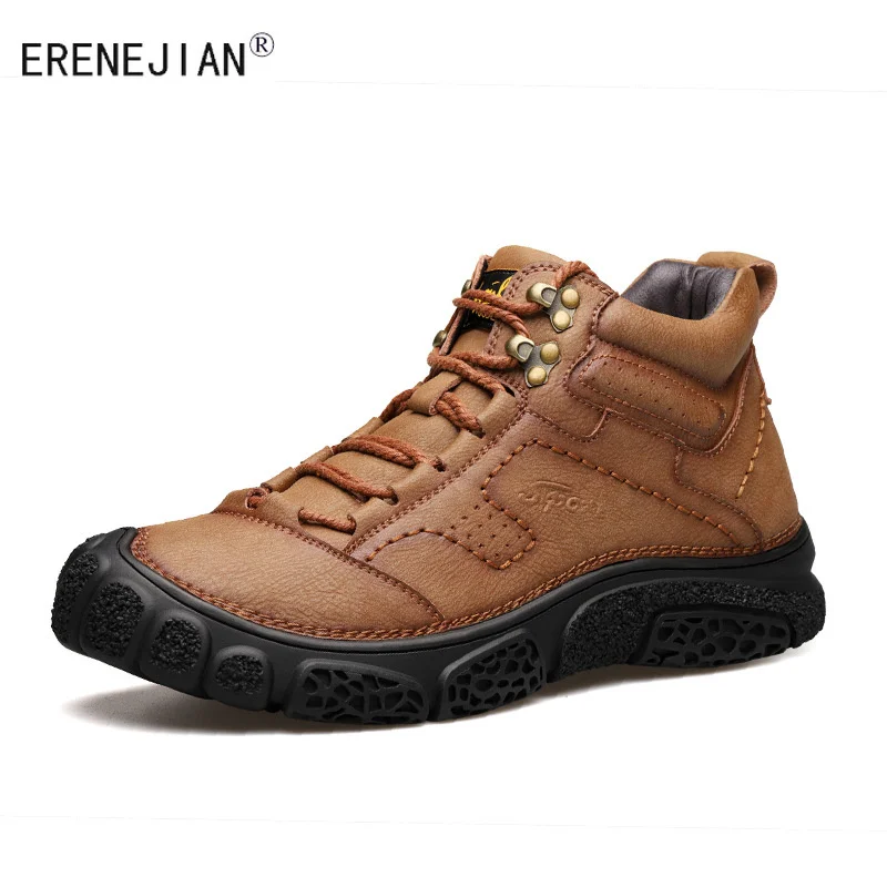 ERENEJIAN Men's Casual Outdoor Leather Ankle Boots Fleece Lined Thick Warm Platform Shoes Comfortable Non-Slip Hiking Sneakers
ERENEJIAN Men's Casual Outdoor Leather Ankle Boots Fleece Lined Thick Warm Platform Shoes Comfortable Non-Slip Hiking Sneakers