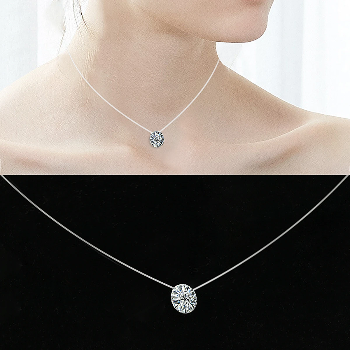 Simple Transparent Thin Lines Rhinestone Pendant Tattoo Choker Necklace For Women Charm Fashion Collar Bijoux Jewelry
Simple Transparent Thin Lines Rhinestone Pendant Tattoo Choker Necklace For Women Charm Fashion Collar Bijoux Jewelry