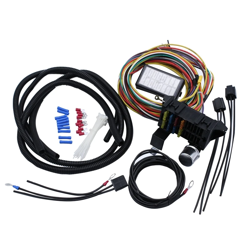 8 Circuit Universal Wiring Harness Kit for Muscle Car Hot Rod Wiring Street Rod Rat Rod for Ford Chevy
8 Circuit Universal Wiring Harness Kit for Muscle Car Hot Rod Wiring Street Rod Rat Rod for Ford Chevy