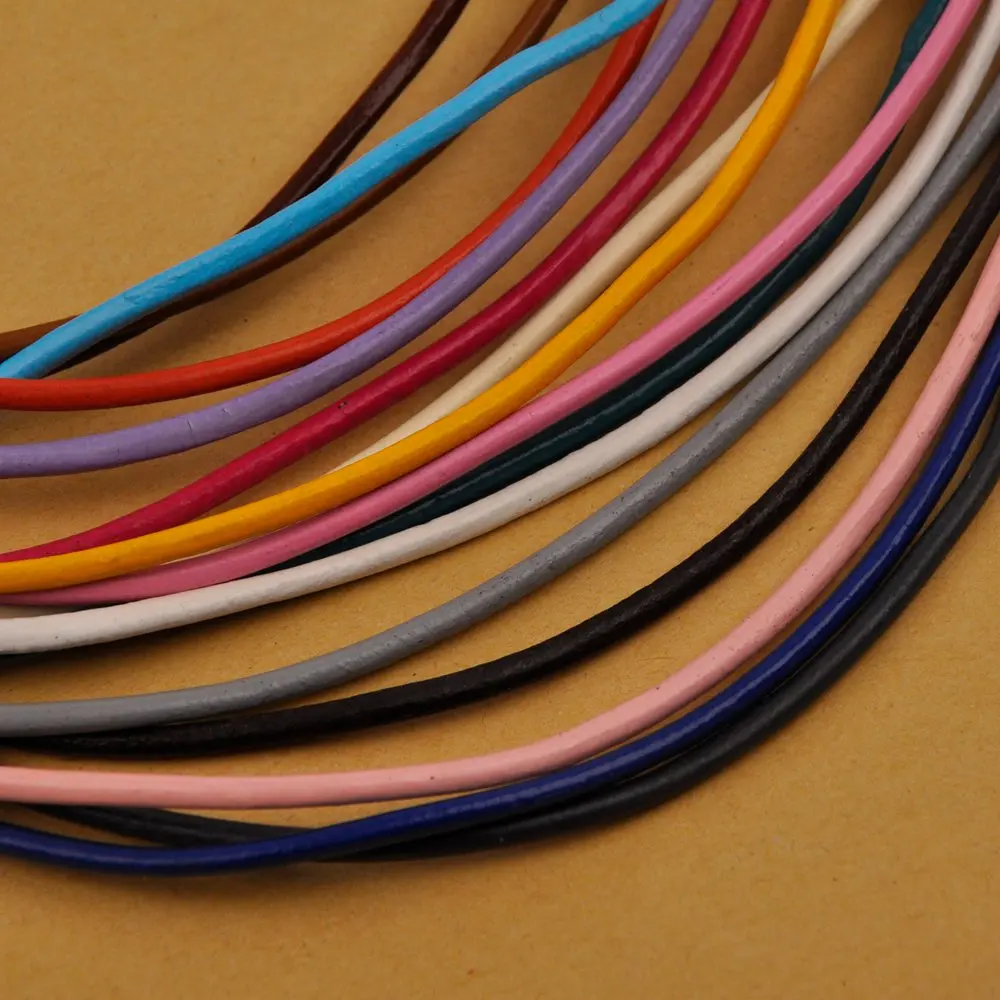 100 Meters 1mm 1.5mm 2mm 3mm Genuine Cow Leather Cord Round Thong Cord DIY Bracelet Findings Rope String For Jewelry Making
100 Meters 1mm 1.5mm 2mm 3mm Genuine Cow Leather Cord Round Thong Cord DIY Bracelet Findings Rope String For Jewelry Making