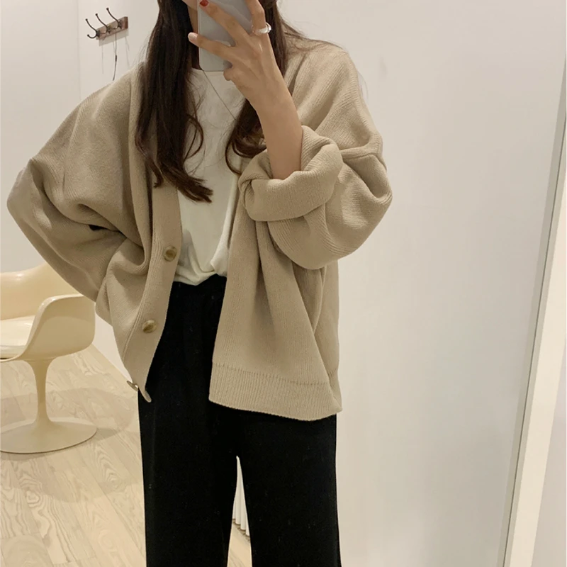 Oversized Knitted Cardigans Women Harajuku Brown Sweater Autumn Winter 2021 Korean Tops Casual Vintage Black Warm Coat
Oversized Knitted Cardigans Women Harajuku Brown Sweater Autumn Winter 2021 Korean Tops Casual Vintage Black Warm Coat