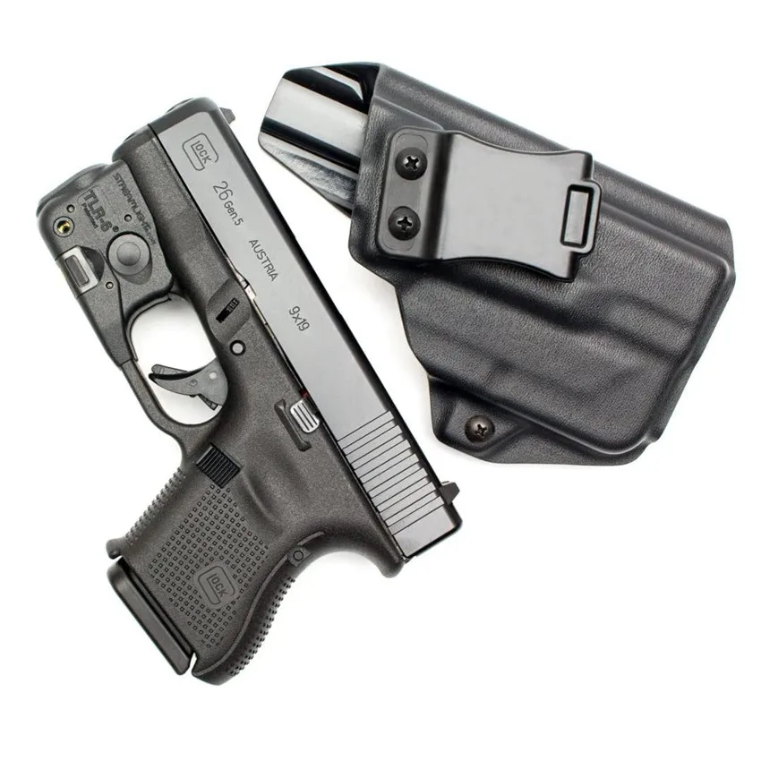 Kydex кобура из углеродного волокна IWB для Glock G 26 27 28 33 43 43x48 с фонариком Streamlight TLR 6