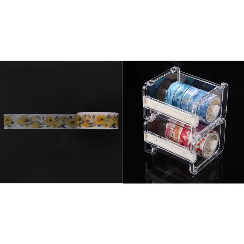 1 Roll 1.5cm Wide Luxuriant Flowers Washi Tape Adhesive Tape & 2 Pcs Transparent Visible Desktop Tape Dispenser
1 Roll 1.5cm Wide Luxuriant Flowers Washi Tape Adhesive Tape & 2 Pcs Transparent Visible Desktop Tape Dispenser