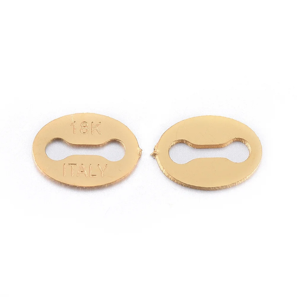 100pcs Oval Vacuum Plating Stainless Steel Chain Tabs Chain Extender Connectors 
100pcs Oval Vacuum Plating Stainless Steel Chain Tabs Chain Extender Connectors