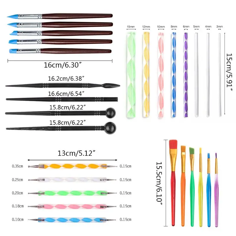 33pcs Mandala Dotted Tool Set for Painting Rock Stones Stencil Stick Drawing Pen
33pcs Mandala Dotted Tool Set for Painting Rock Stones Stencil Stick Drawing Pen