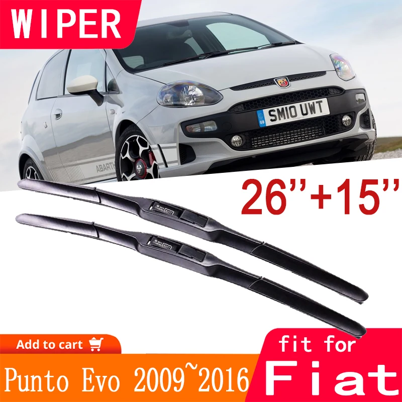 Стеклоочистители переднего ветрового стекла для Fiat Punto Evo 2009 ~ 2016 2010 2011 2012 2013 2014 2015
