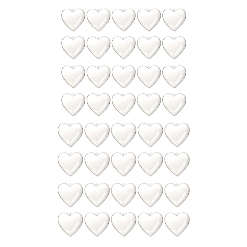 40 Pcs Heart Shape Christmas Balls Transparent Xmas Decorations Ball New Year DIY Beautiful Home, 20 Pcs B & 20Pcs A
40 Pcs Heart Shape Christmas Balls Transparent Xmas Decorations Ball New Year DIY Beautiful Home, 20 Pcs B & 20Pcs A
