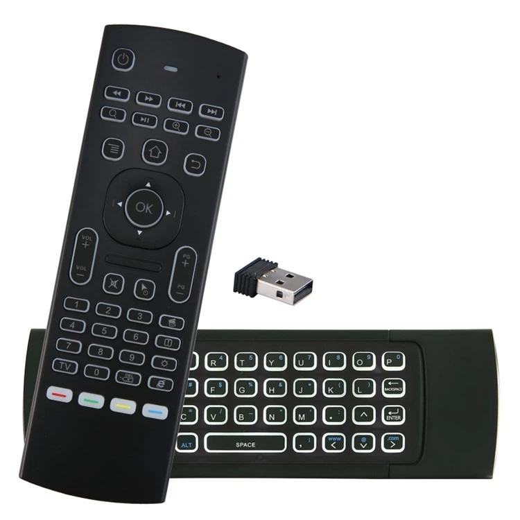 MX3 Backlit Air Mouse T3 Smart Remote Control 2.4G RF Wireless Keyboard with Voice Microphone for X96 tx3 H96 pro Android TV Box
MX3 Backlit Air Mouse T3 Smart Remote Control 2.4G RF Wireless Keyboard with Voice Microphone for X96 tx3 H96 pro Android TV Box