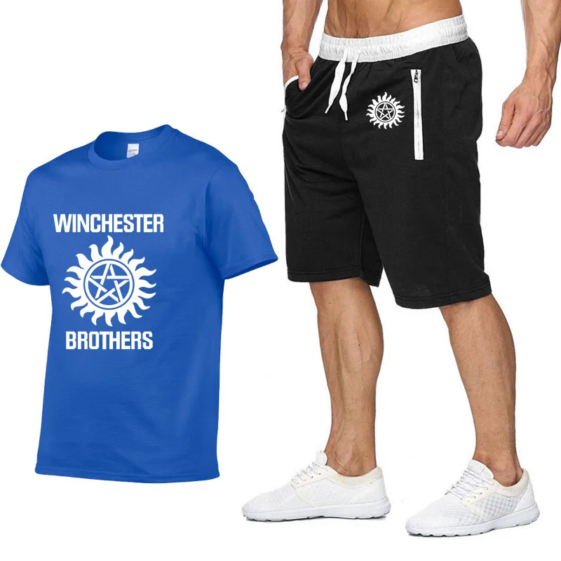 SummerTshirt men Summer winchester brothers Print Fashion Casual Cotton Short Sleeve high quality Men T shirts pants suit
SummerTshirt men Summer winchester brothers Print Fashion Casual Cotton Short Sleeve high quality Men T shirts pants suit