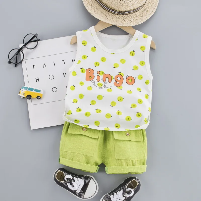 Kids Printing Sleeveless T-Shirts & Solid Shorts New Summer Clothing Set Baby Boys Girls Casual Outfit
Kids Printing Sleeveless T-Shirts & Solid Shorts New Summer Clothing Set Baby Boys Girls Casual Outfit