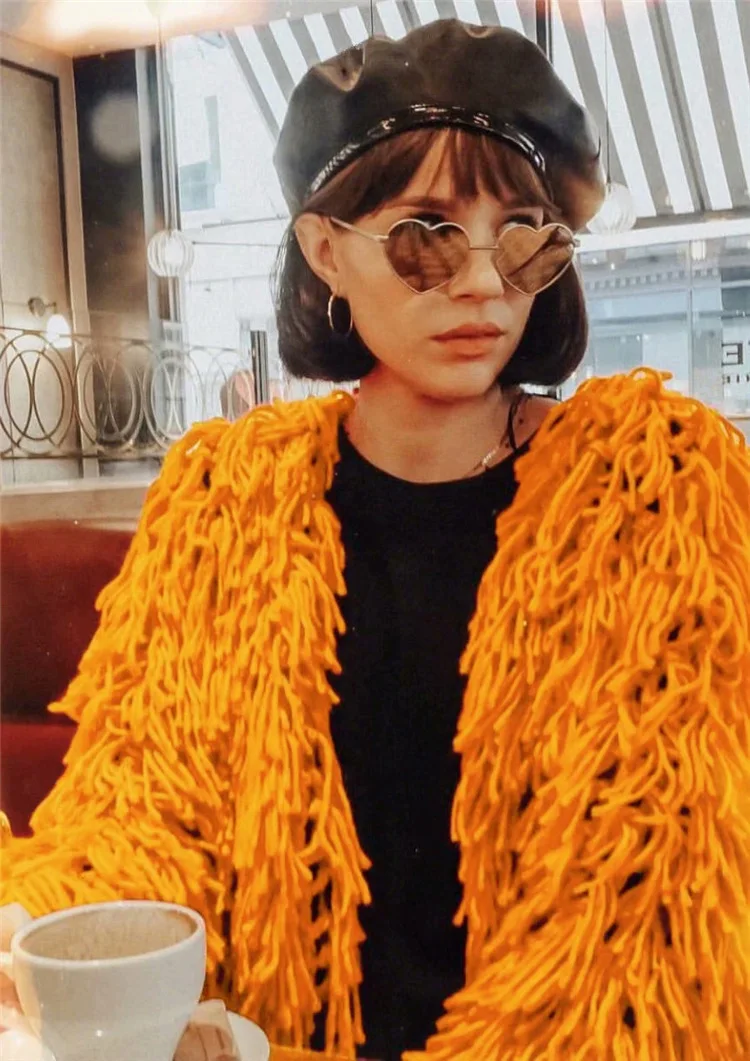 Warm Knitting Shaggy Jacket Coat Women Sweater Soft Black Female Overcoat Autumn Winter Hairy Faux Fur Coat Cardigan Blue Orange 
Warm Knitting Shaggy Jacket Coat Women Sweater Soft Black Female Overcoat Autumn Winter Hairy Faux Fur Coat Cardigan Blue Orange