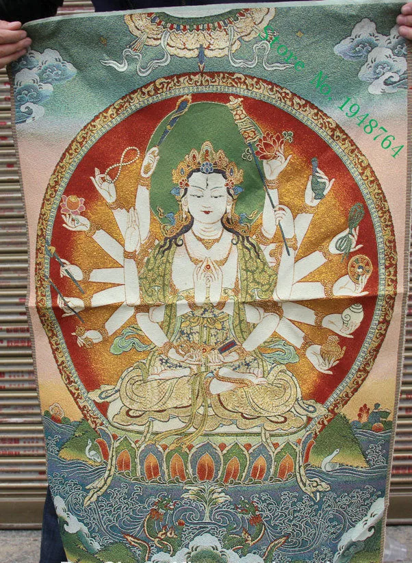 36 pulgadas de seda bordado del Tibet 18 manos Maha Cudi madre Buda pintura de thangka Mural
36 pulgadas de seda bordado del Tibet 18 manos Maha Cudi madre Buda pintura de thangka Mural
