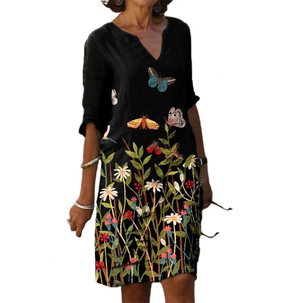 80% Hot Sales!! Vintage Women Dress Printed Loose Half Sleeve V Neck Knee-length Dress for Spring/Summer
80% Hot Sales!! Vintage Women Dress Printed Loose Half Sleeve V Neck Knee-length Dress for Spring/Summer