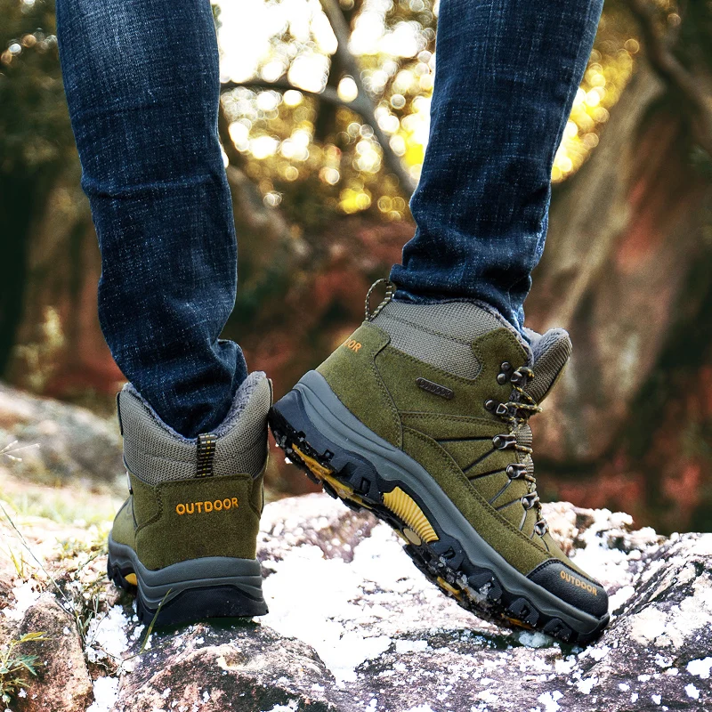 Autumn Winter Men Outdoor Sneakers Cotton Fabric Lace-up Hiking Shoes Waterproof Anti-Skidding Male Sports Shoes Dropshipping 
Autumn Winter Men Outdoor Sneakers Cotton Fabric Lace-up Hiking Shoes Waterproof Anti-Skidding Male Sports Shoes Dropshipping