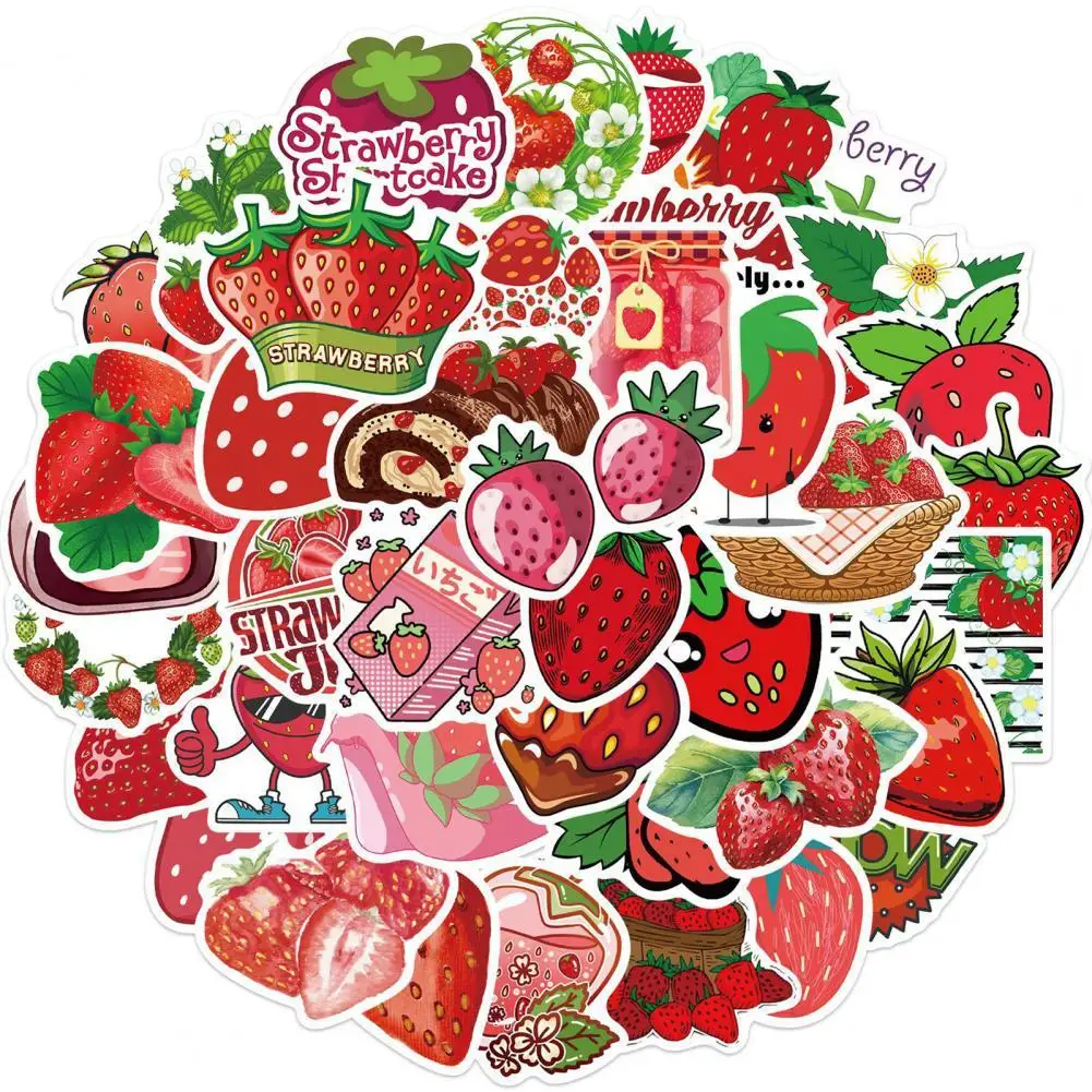 50Pcs Graffiti Stickers Cartoon Strawberry Print Waterproof PVC DIY Bicycle Decals for Suitcase
50Pcs Graffiti Stickers Cartoon Strawberry Print Waterproof PVC DIY Bicycle Decals for Suitcase