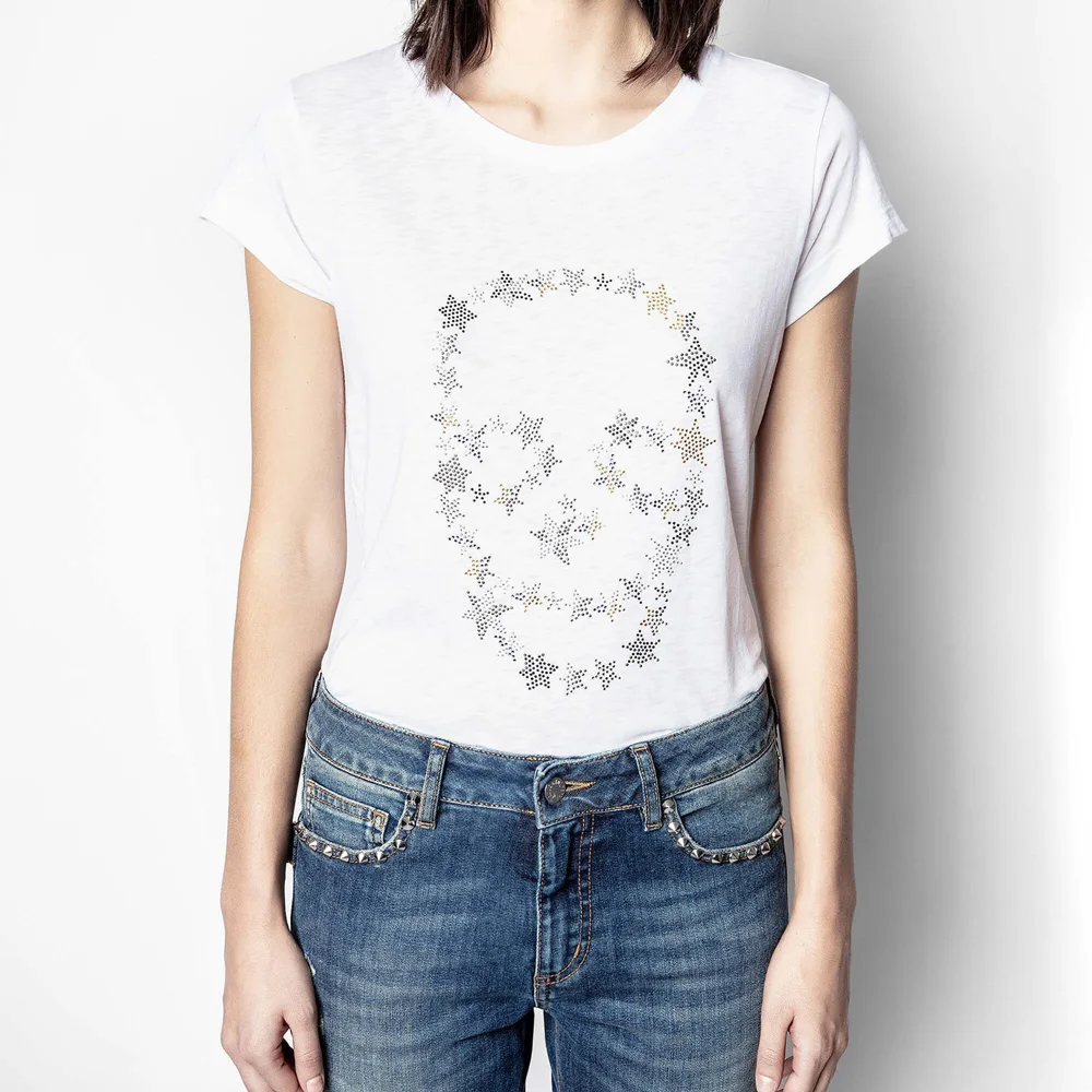 Skull Hot Rhinestone women t-shirt simple casual o-neck lady short sleeve t-shirt 2021 new
Skull Hot Rhinestone women t-shirt simple casual o-neck lady short sleeve t-shirt 2021 new