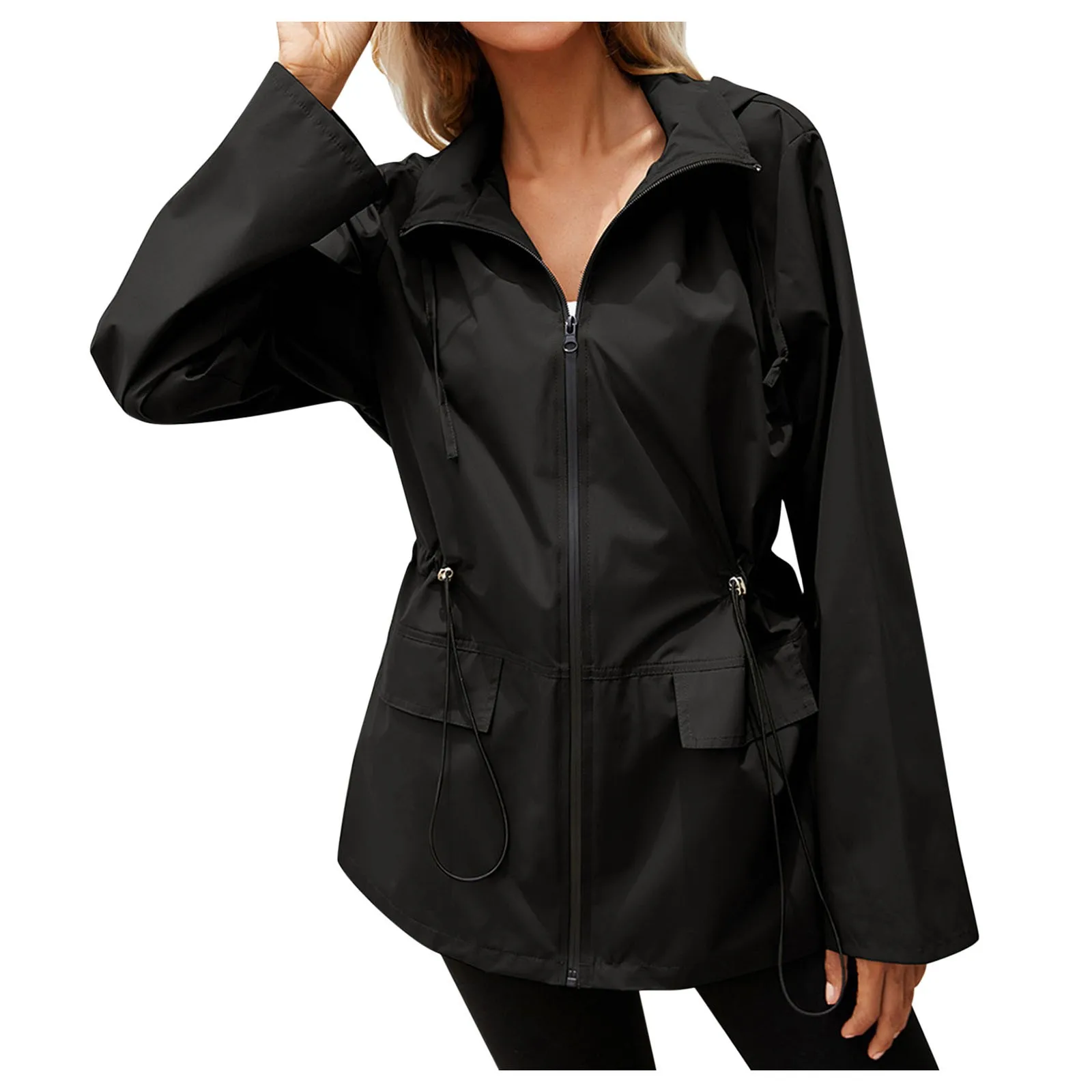 Women Black Jacket Coat Winter Zip Raincoat Waterproof Jackets Fall Winter Woman Clothes
Women Black Jacket Coat Winter Zip Raincoat Waterproof Jackets Fall Winter Woman Clothes