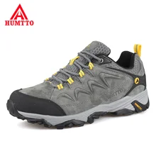 HUMTTO Hiking Shoes for Men Leather Trekking Waterproof Boots Camping Ankle Boots Mens Hunting Mountain Tactical Sneakers Man