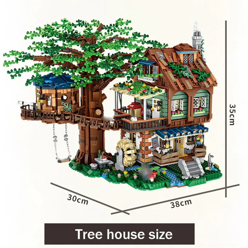 LOZ 4761PcsProduct Tree House City Street View DIY Mini Building Block Assembly Scene Model Toys For Children Birthday Gift | Игрушки и