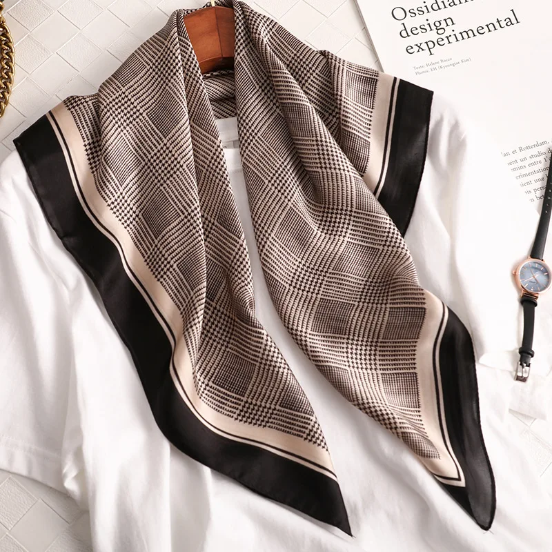 Luxury Silk Satin Head Scarf For Women Plaid Print Kerchief Neck Scarfs 70cm Square Shawls and Scarves For Ladies Dropship
Luxury Silk Satin Head Scarf For Women Plaid Print Kerchief Neck Scarfs 70cm Square Shawls and Scarves For Ladies Dropship
