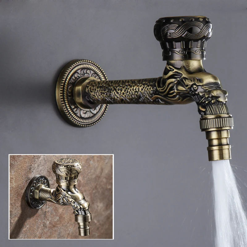 Antique Carved Wall Bottle Garden Faucet Zinc alloy Retro Bibcock Decorative Outdoor Faucet Lengthen WashingMachine Mop Tap
Antique Carved Wall Bottle Garden Faucet Zinc alloy Retro Bibcock Decorative Outdoor Faucet Lengthen WashingMachine Mop Tap