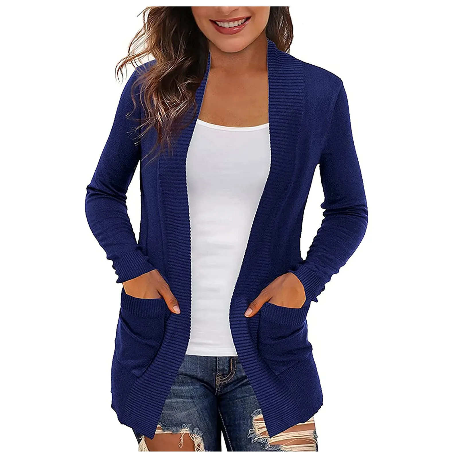 Women's Cardigans With Pockets Casual Lightweight Open Front Cardigan Sweaters Womens Sweaters Femme Clothing 2021
Women's Cardigans With Pockets Casual Lightweight Open Front Cardigan Sweaters Womens Sweaters Femme Clothing 2021