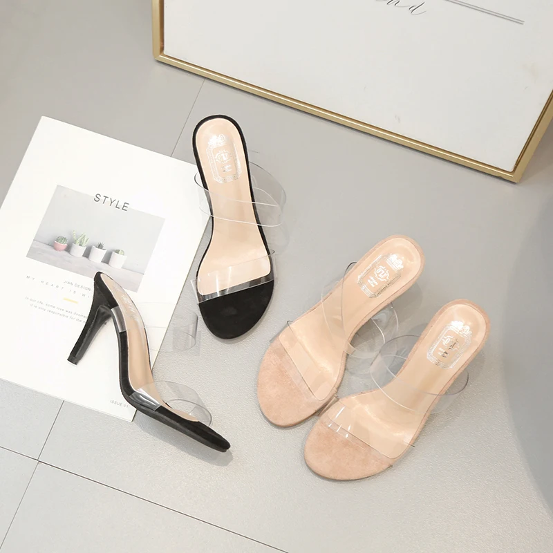 NIUFUNI Transparent Ankle Strap Women's Sandals Half Slippers Simple Stiletto High Heels Slides Clear Shoes For Women Size 34-39
NIUFUNI Transparent Ankle Strap Women's Sandals Half Slippers Simple Stiletto High Heels Slides Clear Shoes For Women Size 34-39