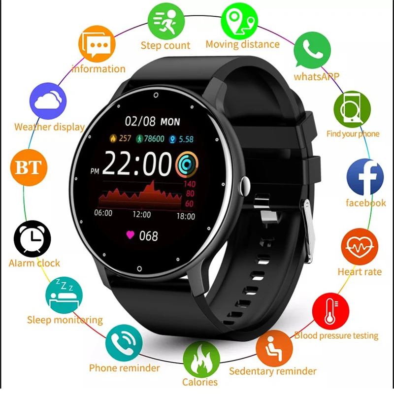 2021 Smart Watch Men Women Customize Wallpaper Heart Rate Monitor Fitness Tracker Sport Waterproof Smartwatch For IOS Android
2021 Smart Watch Men Women Customize Wallpaper Heart Rate Monitor Fitness Tracker Sport Waterproof Smartwatch For IOS Android