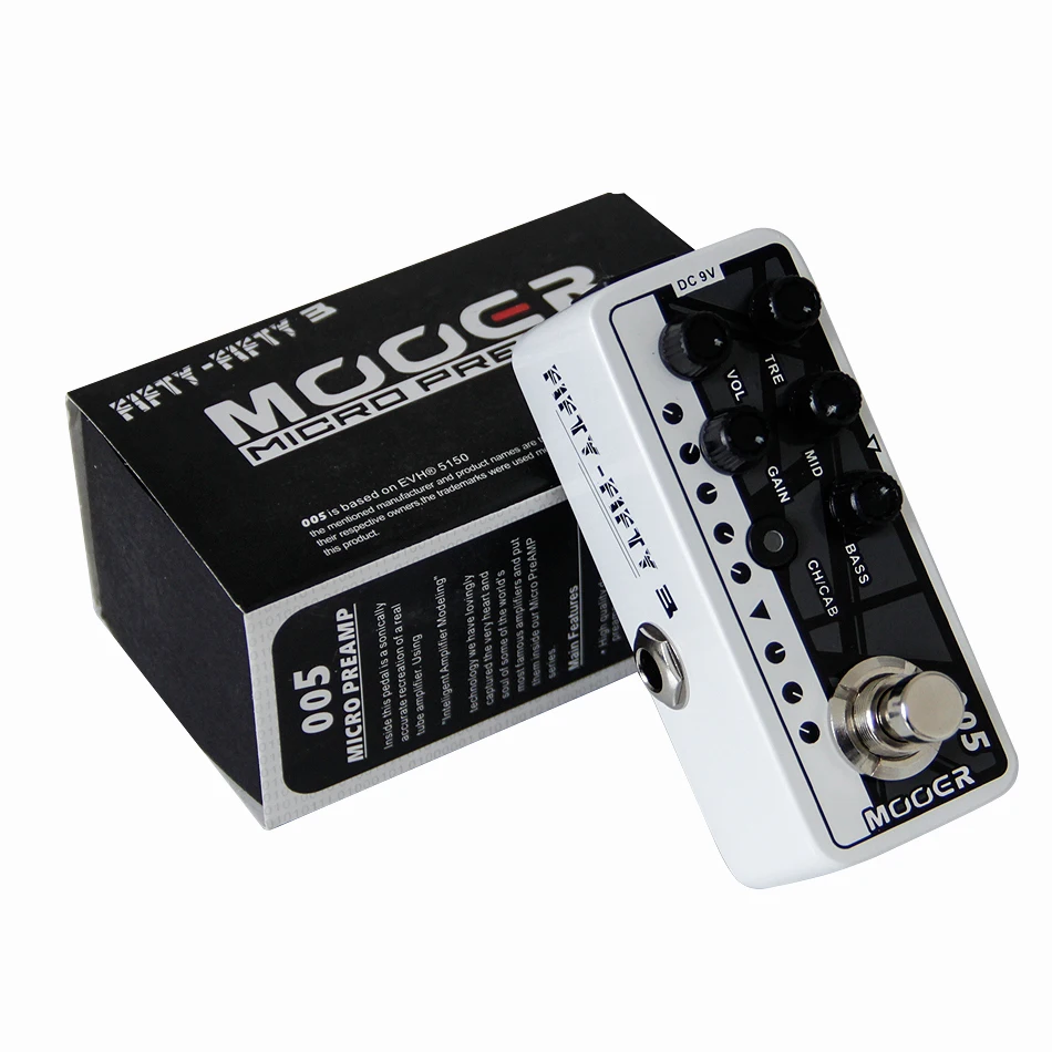 MOOER 005 Fifty-Fifty 3 Digital Preamp electric guitar pedal High quality dual channel preamp Independent 3 band EQ
MOOER 005 Fifty-Fifty 3 Digital Preamp electric guitar pedal High quality dual channel preamp Independent 3 band EQ