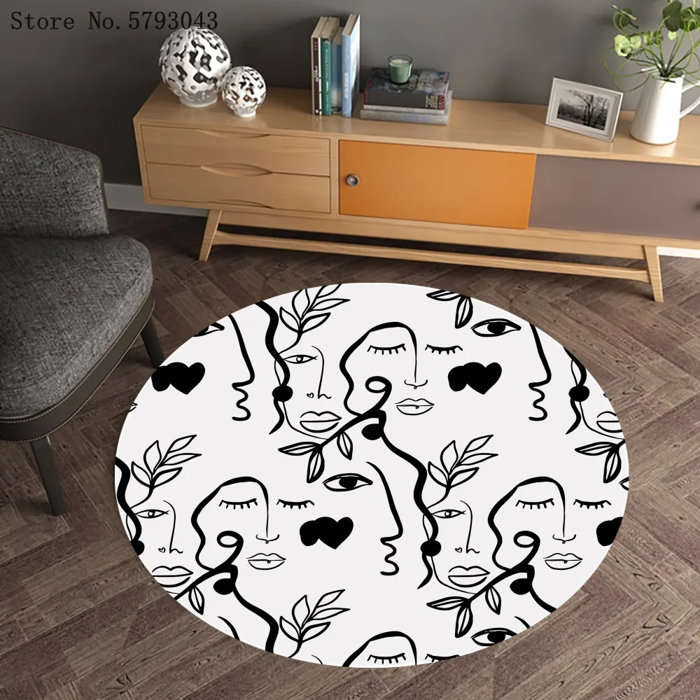 Artistic Abstract Round Carpet 3D Print Human Face Line Carpets For Home Floor Rug Entrance Doorway Carpet Home Custom Mat
Artistic Abstract Round Carpet 3D Print Human Face Line Carpets For Home Floor Rug Entrance Doorway Carpet Home Custom Mat