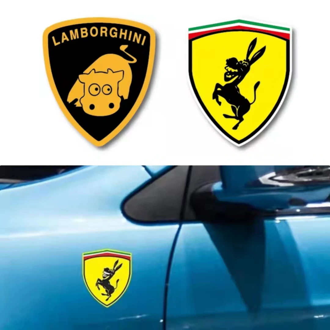1pcs Aluminum Creative Funny Humor Spoof Kuso Prank Sticker For Ferrari Donkey Emblem Badge Metal Car Styling Accessories
1pcs Aluminum Creative Funny Humor Spoof Kuso Prank Sticker For Ferrari Donkey Emblem Badge Metal Car Styling Accessories