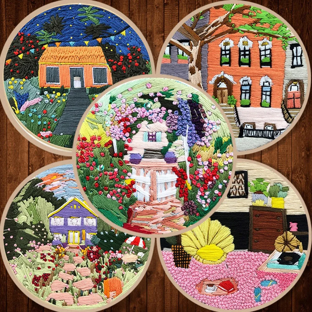 15cm DIY Embroidery Set Europe Town Landscape Pattern Cross Stitch Series For Beginner Starter Needlework Kit Art Craft Sewing
15cm DIY Embroidery Set Europe Town Landscape Pattern Cross Stitch Series For Beginner Starter Needlework Kit Art Craft Sewing