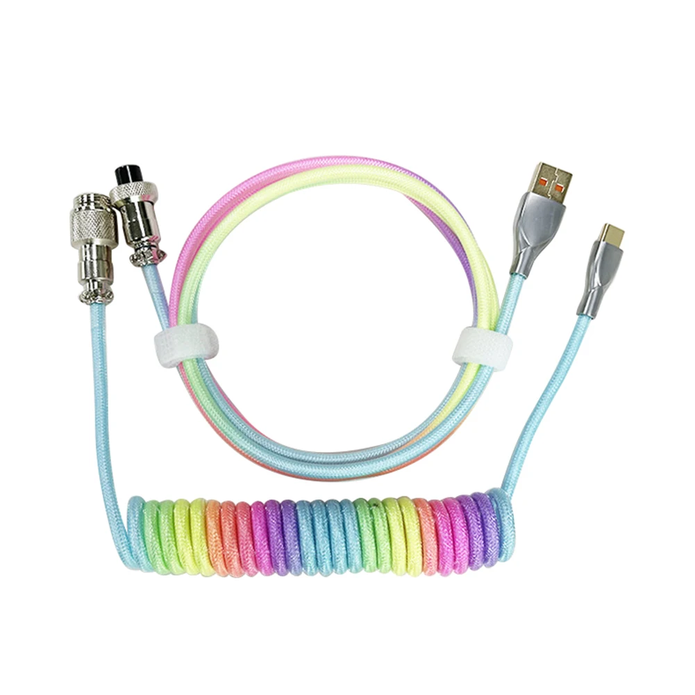 Механическая клавиатура авиационный кабель USB Type-C авиационный Разъем пружинный провод игровой спиральный Авиатор шнур для передачи данных...
Механическая клавиатура авиационный кабель USB Type-C авиационный Разъем пружинный провод игровой спиральный Авиатор шнур для передачи данных...