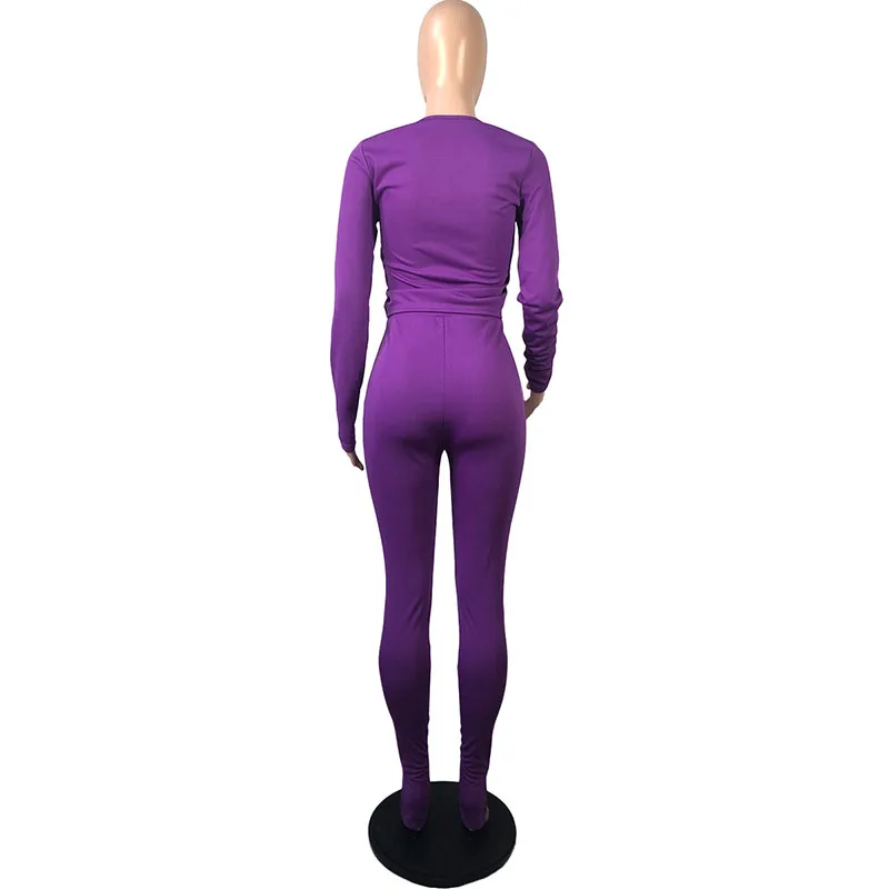 Autumn Women's Solid Color Knitting Suit Long-Sleeved Upper Garment Pants Two-Piece European and American Women's Clothing
Autumn Women's Solid Color Knitting Suit Long-Sleeved Upper Garment Pants Two-Piece European and American Women's Clothing