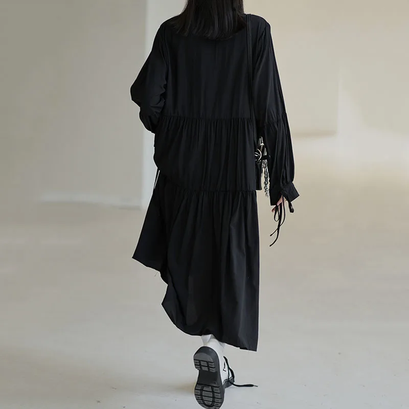 SeeBeautiful Casual Pleated Stitching Loose Dress Lapel Long Sleeve Single Breasted Simple Woman Summer 2021 New Fashion E676
SeeBeautiful Casual Pleated Stitching Loose Dress Lapel Long Sleeve Single Breasted Simple Woman Summer 2021 New Fashion E676