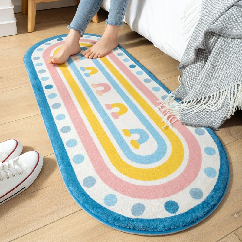Мультяшные овальные коврики для спальни, детской комнаты, нескользящий напольный коврик, Теплый Бархатный ковер для гостиной, замшевый Придверный коврик, коврики для ванной
Мультяшные овальные коврики для спальни, детской комнаты, нескользящий напольный коврик, Теплый Бархатный ковер для гостиной, замшевый Придверный коврик, коврики для ванной