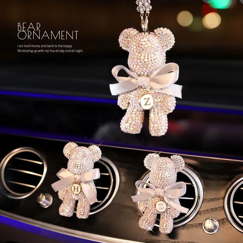 Bowknot Crystal Cartoon Gloomy Bear Car Pendant Bling Diamond Vent Clip Ornaments Rhinestone Car Mirror Hanging Decoration
Bowknot Crystal Cartoon Gloomy Bear Car Pendant Bling Diamond Vent Clip Ornaments Rhinestone Car Mirror Hanging Decoration