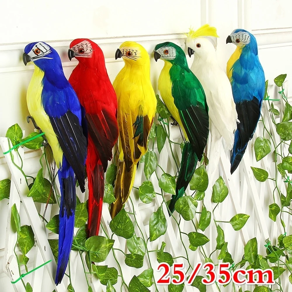 25/35cm Handmade Simulation Parrot Creative Feather Lawn Figurine Ornament Animal Bird Garden Bird Prop Decoration Miniature
25/35cm Handmade Simulation Parrot Creative Feather Lawn Figurine Ornament Animal Bird Garden Bird Prop Decoration Miniature
