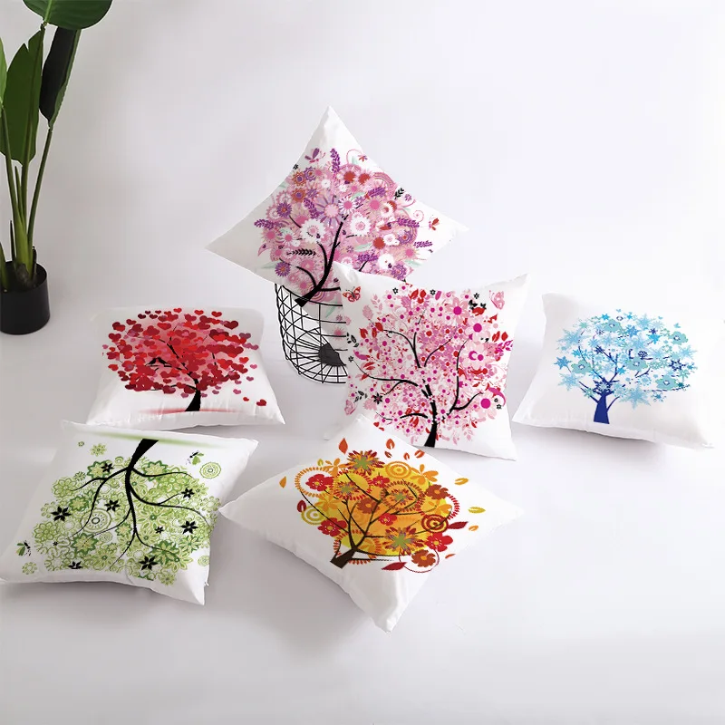 Digital Printed Throw Pillow Painted Tree Cushion Cover Square Colourful Custom Pillow Cover Home Decor Peach Skin Pillow Case 
Digital Printed Throw Pillow Painted Tree Cushion Cover Square Colourful Custom Pillow Cover Home Decor Peach Skin Pillow Case