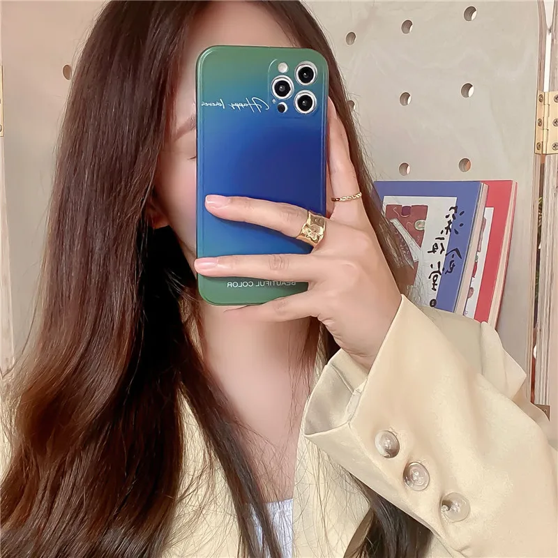 Fashion Green Blue Gradient Phone Case For iPhone X XR XS 12 mini 11 Pro Max SE 2020 7 8 Plus Soft Cover Cute Silicone Case Capa
Fashion Green Blue Gradient Phone Case For iPhone X XR XS 12 mini 11 Pro Max SE 2020 7 8 Plus Soft Cover Cute Silicone Case Capa