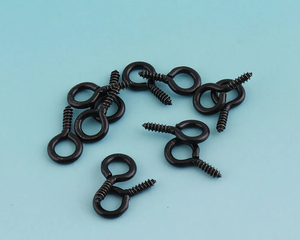 Black Eye pins 100pcs 15*8mm Screw Eye Hook for Pendants Metal Screw Eye Pins Silver Tone Eye Screw Bails Jewelry Making
Black Eye pins 100pcs 15*8mm Screw Eye Hook for Pendants Metal Screw Eye Pins Silver Tone Eye Screw Bails Jewelry Making