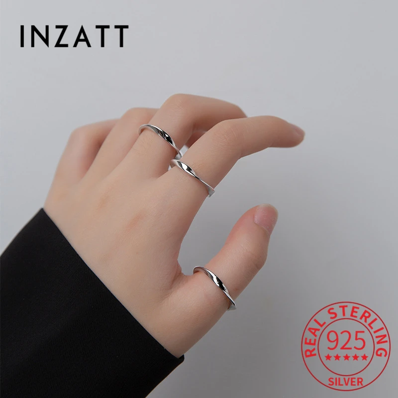 INZATT Real 925 Sterling Silver Geometric Wave Adjustable Ring For Fashion Woman Party Fine Jewelry Minimalist Accessories Gift
INZATT Real 925 Sterling Silver Geometric Wave Adjustable Ring For Fashion Woman Party Fine Jewelry Minimalist Accessories Gift