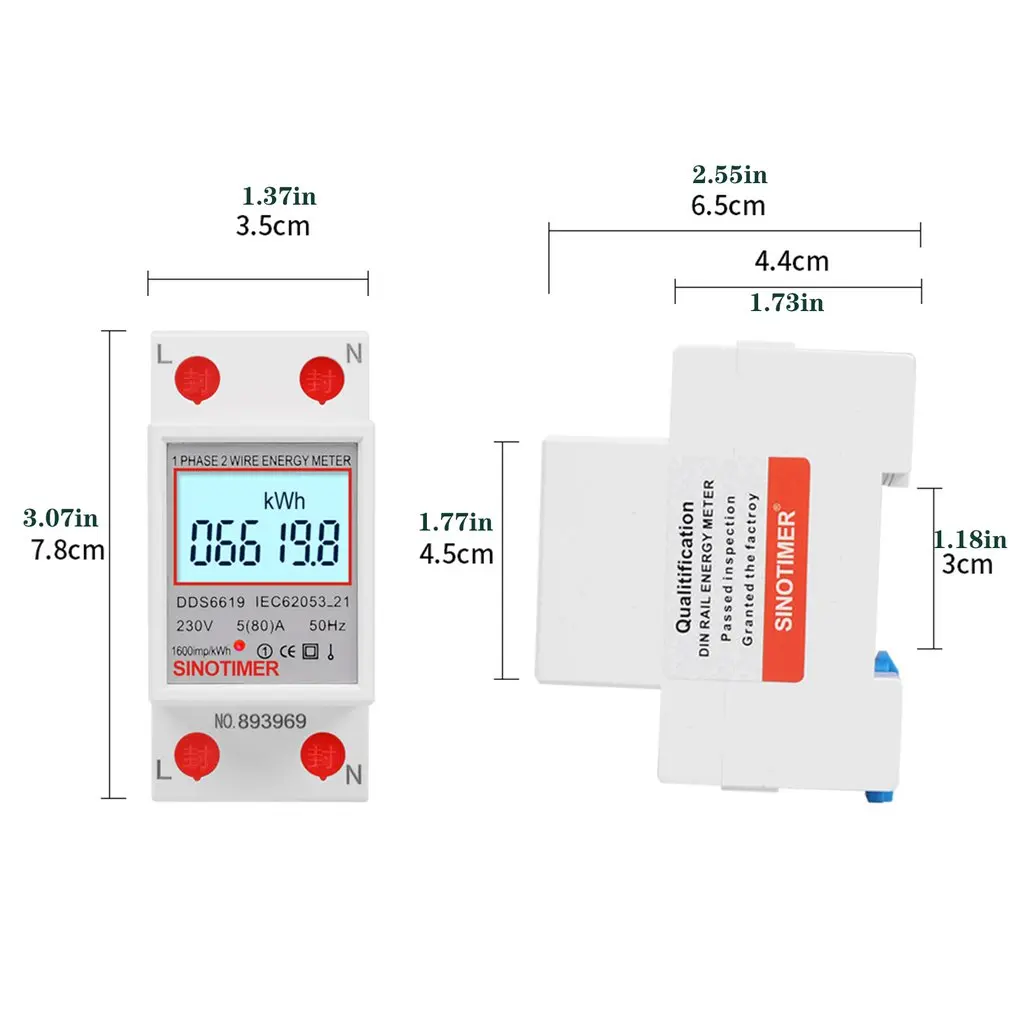 DDS6619-005 Electric Power Meter Digital Lcd Screen Two Wire Single Phase Power Meter Kwh Ac 230v 50hz Din Rail
DDS6619-005 Electric Power Meter Digital Lcd Screen Two Wire Single Phase Power Meter Kwh Ac 230v 50hz Din Rail