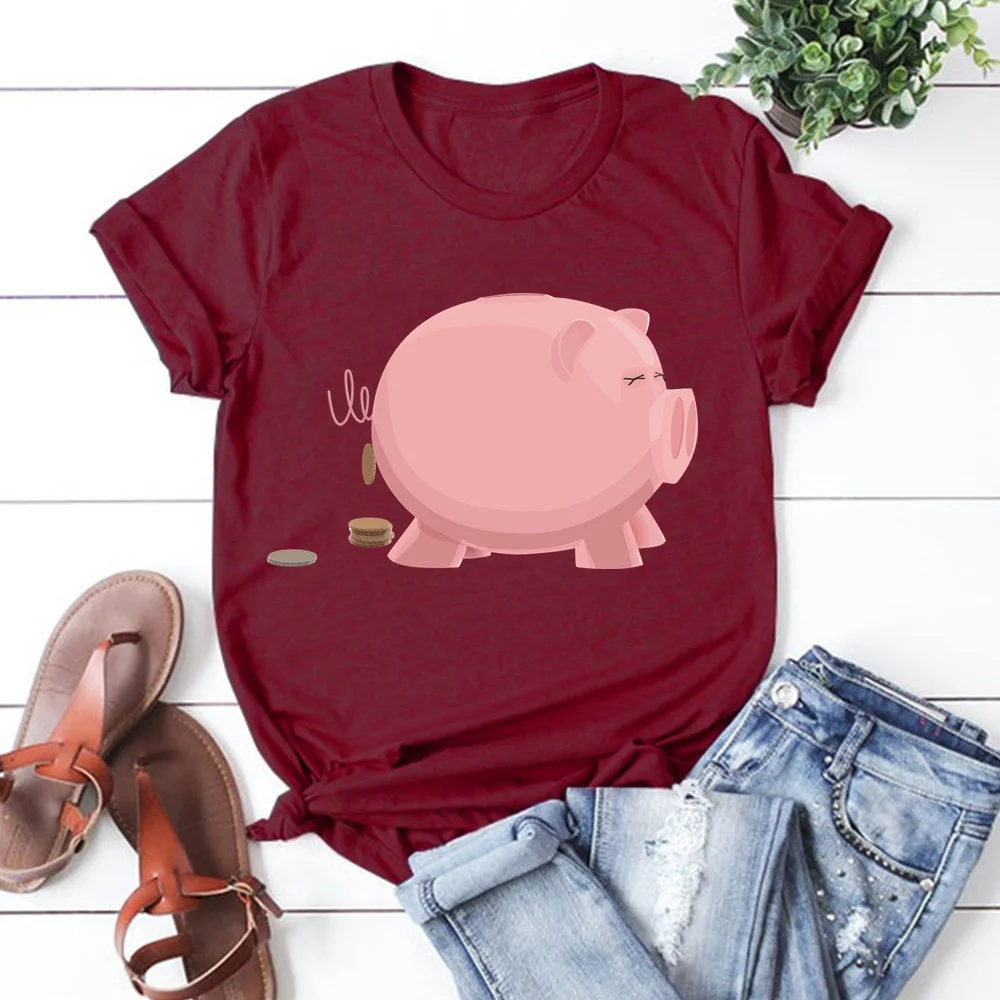 pig Women 2021 Summer Short Sleeve Fashion Print Lady T-shirts Top T Shirt Ladies Womens Graphic Female Tee TX9158
pig Women 2021 Summer Short Sleeve Fashion Print Lady T-shirts Top T Shirt Ladies Womens Graphic Female Tee TX9158