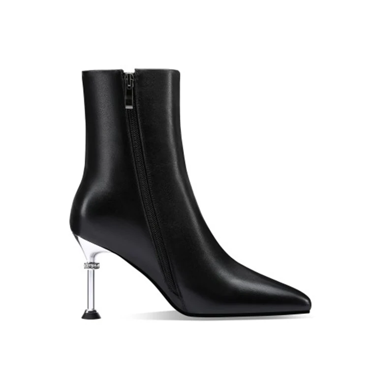 MLJUESE 2021 women Ankle boots Cow leather Winter short plush Pointed Toe floral Zipper High heels female boots size 40
MLJUESE 2021 women Ankle boots Cow leather Winter short plush Pointed Toe floral Zipper High heels female boots size 40