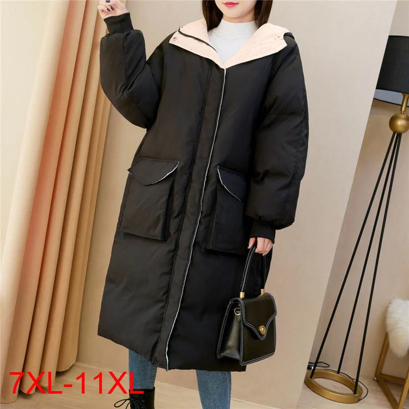 170Kg 11XL Oversize women's winter warm hooded casual cotton padded coat bust 170cm 7XL 8XL 9XL 10XL 11XL long black coat Sale
170Kg 11XL Oversize women's winter warm hooded casual cotton padded coat bust 170cm 7XL 8XL 9XL 10XL 11XL long black coat Sale