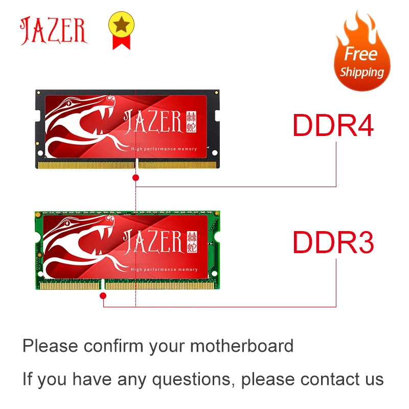 JAZER Laptop Memoria DDR3 4GB 8GB 1600MHz Ram DDR4 16GB 2400MHz 2666MHz Sodimm Memory | Компьютеры и офис