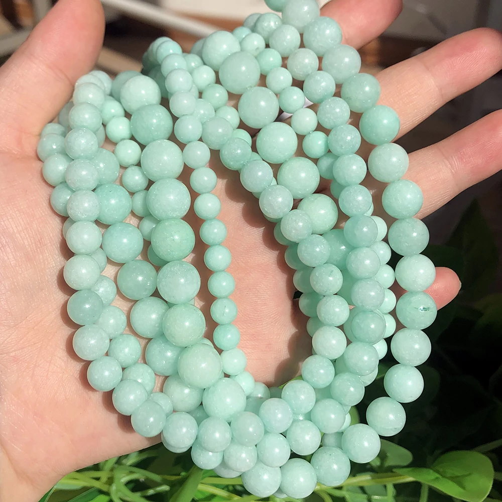 Natural Stone Blue Amazonite Beads Round Loose Spacer Beads For Jewelry Making Fit DIY Bracelet Accessories 4 6 8 10 12MM
Natural Stone Blue Amazonite Beads Round Loose Spacer Beads For Jewelry Making Fit DIY Bracelet Accessories 4 6 8 10 12MM
