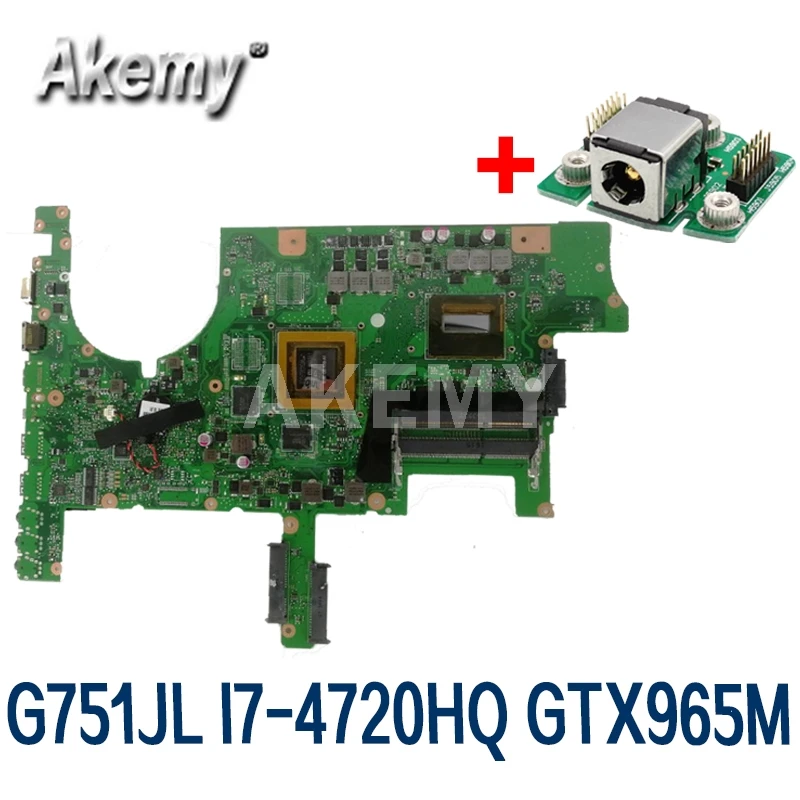 Akmey G751JL материнская плата для ноутбука For Asus ROG G751J G751JL оригинальная материнская плата I7-4720HQ GTX965M
Akmey G751JL материнская плата для ноутбука For Asus ROG G751J G751JL оригинальная материнская плата I7-4720HQ GTX965M