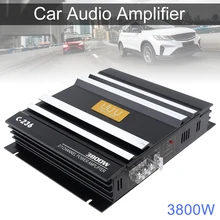 3800W Car Sound Amplifier Stereo Class AB Digital 2 Channel 12V Black Aluminum Alloy High Power Amplifier Board Audio for Cars